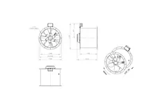 Axialer 500-mm-Rauchgasventilator F300- AL 500 D2 F3 03 CFG