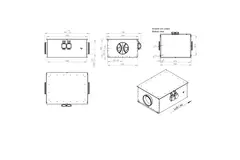 Rohrventilator 250 mm isoliert energieeffizient - EM DUO 250 EC K 02