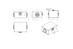 Rohrventilator 280 mm isoliert energieeffizient - EM DUO 280 EC K 01