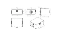 Rohrventilator 280 mm isoliert energieeffizient - EM DUO 280 EC K 01