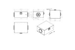 Rohrventilator 355 mm isoliert energieeffizient - EM DUO 355 EC K 01