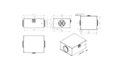 Rohrventilator 400 mm isoliert energieeffizient - EM DUO 400 EC K 01