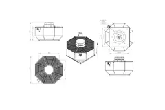 Dachventilator senkrecht Metall - DVL 710 D6 RK 01