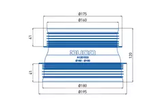 Duco Anschlussstück mit Gummi D160-D180 (M/M)