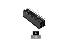 Montageschiene Außeneinheit aus Hart-PVC, Länge 1000mm