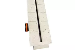 Ergovent verputzbarer rahmenloser Schlitzdurchlass 1050 mm mit Anschlussdurchmesser 90 mm - Modular - 1 Schlitz