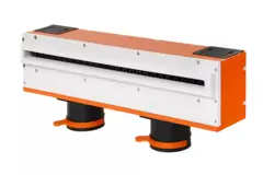 Ergovent verputzbarer rahmenloser Schlitzdurchlass 500 mm mit Anschlussdurchmesser 75 mm - Standard