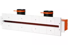 Ergovent verputzbarer rahmenloser Schlitzdurchlass 600 mm mit Anschlussdurchmesser 75 mm - Profil