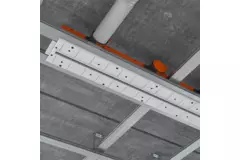 Ergovent verputzbarer rahmenloser Schlitzdurchlass 600 mm mit Anschlussdurchmesser 75 mm - Profil
