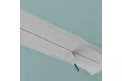 Ergovent verputzbarer rahmenloser Schlitzdurchlass 600 mm mit Anschlussdurchmesser 75 mm - Profil