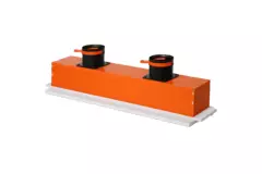 Ergovent verputzbarer rahmenloser Schlitzdurchlass 600 mm mit Anschlussdurchmesser 75 mm - Profil (vertikal)
