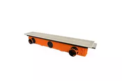 Ergovent verputzbarer rahmenloser Schlitzdurchlass 1050 mm mit Anschlussdurchmesser 90 mm - Modular - 1 Schlitz