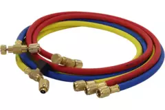 Schlauchsatz 1,5M R410A mit Messventil und Schraderdichtung 5/16