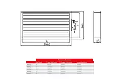 Maxivent-Klappe mit Stellantrieb für MR4535 horizontal rechts - DAR