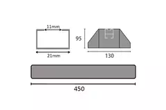 ClimaConnect Montageschiene aus schwingungsdämpfendem Gummi 450 mm