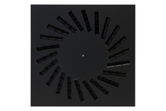Drallauslass aus Stahl mit verstellbaren Leitblechen - 400x400 mm - RAL 9005