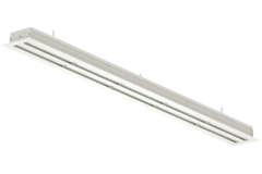 Linienauslass aus Aluminium mit 3 verstellbaren Lamellen - 500 mm - RAL 9010