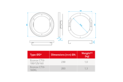 Überströmgitter mit Schalldämmung - 160 mm XL - RAL 9003