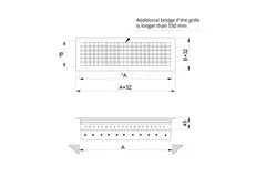 Doppeltes verstellbares Wandgitter aus Aluminium mit Dämpfer - mit Reibungsfedern - 500x100 mm - RAL 9010