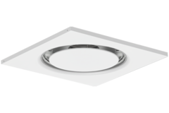 Runder Deckenluftdurchlass aus Stahl für Zu- und Abluft 595x595 mm - 160 mm - RAL 9016