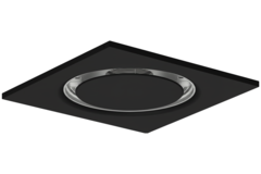 Runder Deckenluftdurchlass aus Stahl für Zu- und Abluft 595x595 mm - 160 mm - RAL 9005