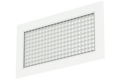 Aluminium Wandgitter mit festem Gitter - mit Reibungsfedern - 200x100 mm - RAL 9016