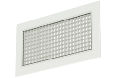 Aluminium Wandgitter mit festem Gitter - mit Reibungsfedern - 200x100 mm - RAL 9010