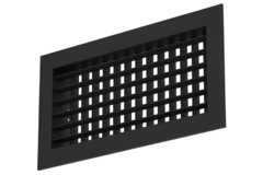 Doppeltes verstellbares Wandgitter aus Aluminium - mit Reibungsfedern - 200x100 mm - RAL 9005