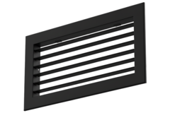 Einfach verstellbares Wandgitter aus Aluminium - mit Reibungsfedern - 200x100 mm - RAL 9005