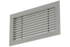 Aluminium-Stabgitter - mit Reibungsfedern - 300x100 mm - Eloxiertes Aluminium