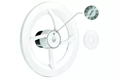 Solara Badventilator mit Wärmemotor - 100 mm Durchmesser - mattschwarz