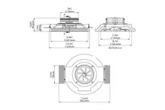 Ergovent rahmenloses Lüftungsventil rund 125 mm - mit Coanda-Effekt