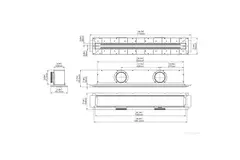 Ergovent rahmenloser Schlitzauslass 1050 mm mit Anschlussdurchmesser 125 mm - Klimatisierung - 2 Schlitze