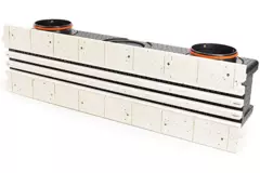Ergovent rahmenloses Raster 1000 mm mit Anschlussdurchmesser 150 mm - Klimatisierung - 3 Schlitze