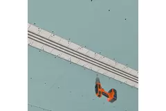 Ergovent rahmenloses Raster 1000 mm mit Anschlussdurchmesser 150 mm - Klimatisierung - 3 Schlitze