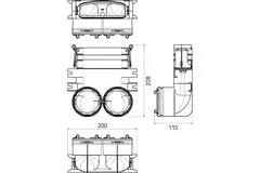 Ubbink Air Excellent 2x 34C - 45SC biegen 90° Reduzierstück
