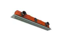 Ergovent verputzbarer rahmenloser Schlitzdurchlass 1000 mm mit Anschlussdurchmesser 75 mm - Standard