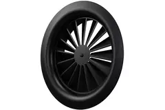 Dralldiffusor rund 125 mm Zentralschraube - SWR125 RAL9005 30% glänzend