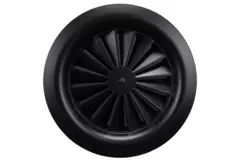 Dralldiffusor rund 125 mm Zentralschraube - SWR125 RAL9005 30% glänzend