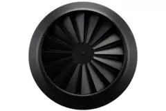 Dralldiffusor rund 125 mm Zentralschraube - SWR125 RAL9005 30% glänzend