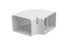 ClimaConnect 90° Flachbogen für Montageschacht 100 mm - RAL 9010