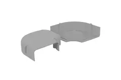 ClimaConnect 90° Flachbogen für Montageschacht 100 mm - RAL 9010