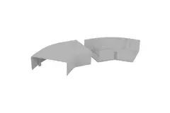 ClimaConnect 45° Flachbogen für Montageschacht 100 mm - RAL 9010