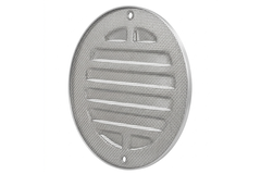 Außengitter rund 160 mm - eloxiertes Aluminium