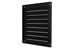 Außengitter quadratisch 200x200 mm Aluminium - RAL9005 30% Glanz