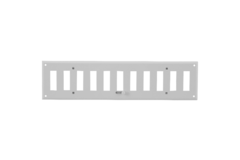 Verstellbares Wandgitter 300x100 mm Metall - RAL 9016