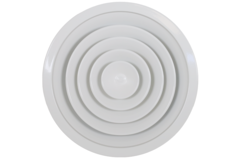 Deckendiffusor rund mit festem Muster Ø 150 mm - RAL9010