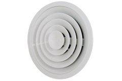 Deckendiffusor rund mit festem Muster Ø 150 mm - RAL9010