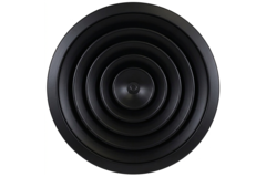 Deckendiffusor rund mit festem Muster Ø 150 mm - RAL9005 30% Glanz