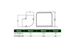 ClimaConnect 90° Flachbogen für Montageschacht 100 mm - RAL 9010